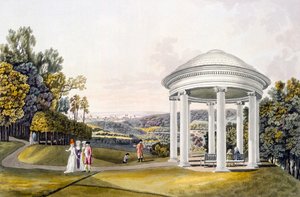 Pohled do parku v Neu-Waldeg, Dornbach, Vídeň, 1792